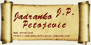 Jadranko Petojević vizit kartica